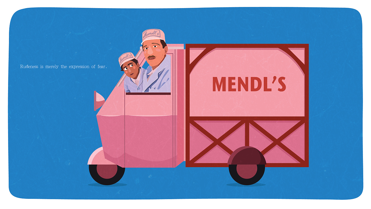 《布达佩斯大饭店》插画设计