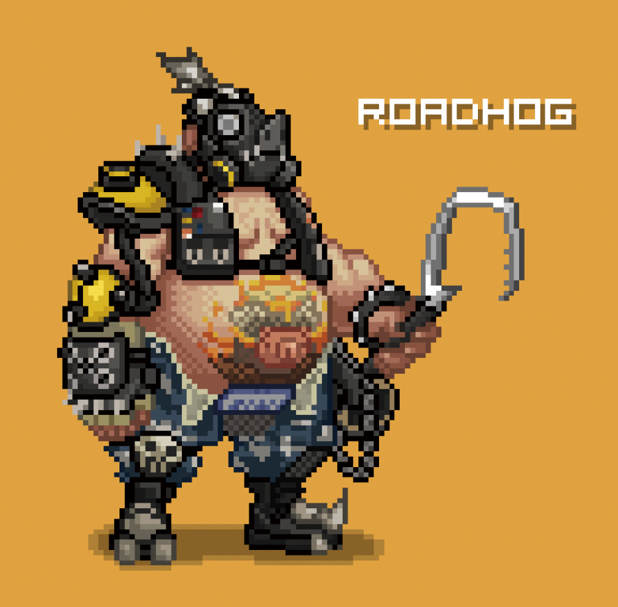 守望先锋像素画第一波|像素画|插画|FOX1997 