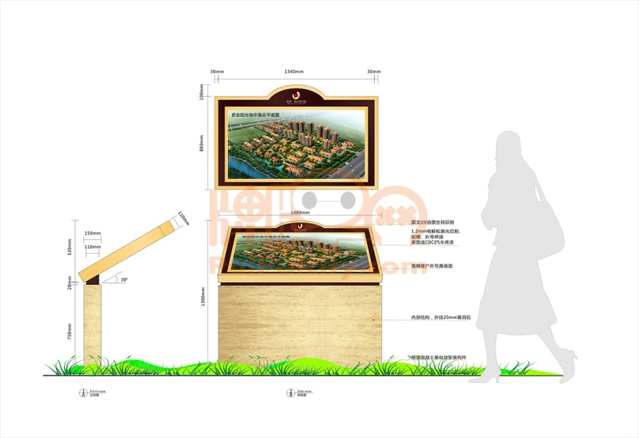 欧式地产导视系统概念设计方案|导视设计|空间