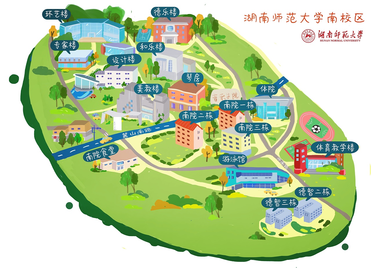 湖南师范大学地图图片