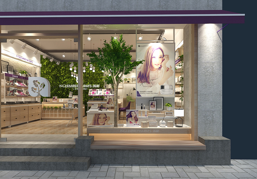 护肤品品牌店面设计|展示\/橱窗\/店面设计|空间\/