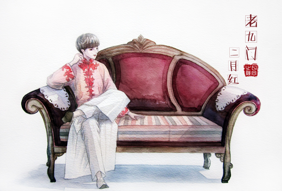 剧版二月红|绘画习作|插画|日向之睫 - 原创设计