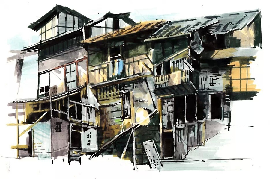 手绘马克笔桶图片展示_手绘马克笔桶图片下载