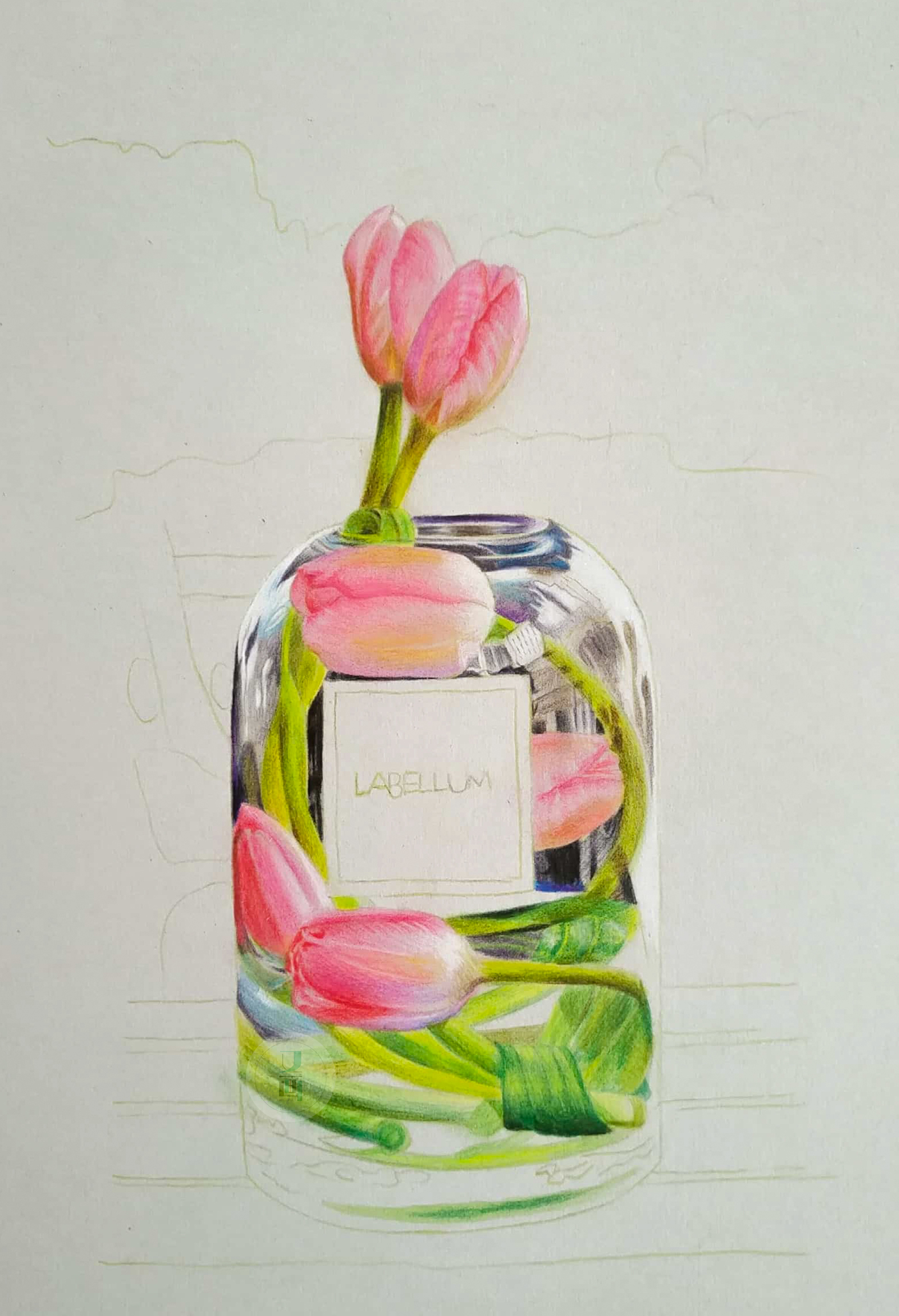 彩铅| 郁金香花瓶图文教程