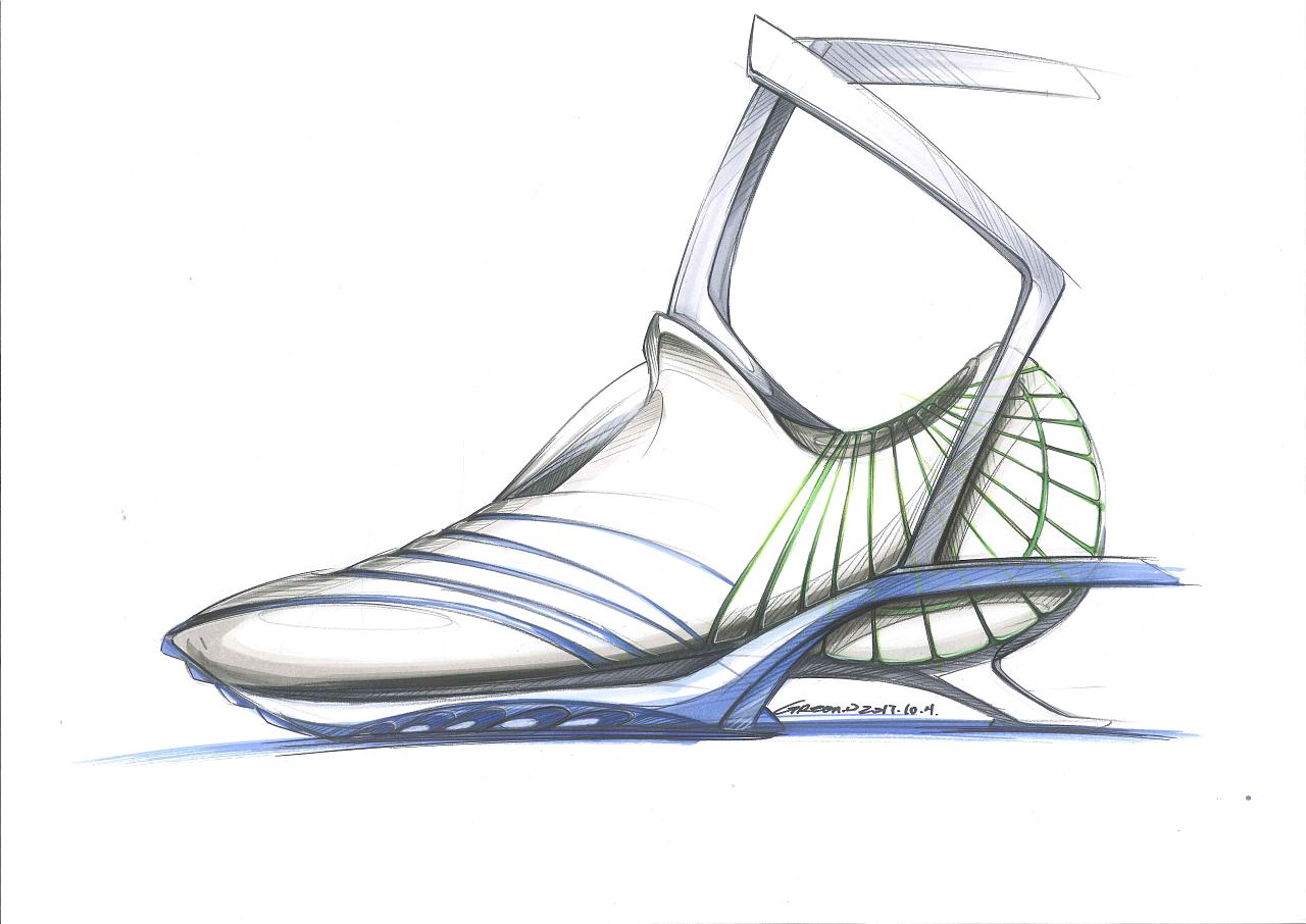 工业设计手绘之鞋子