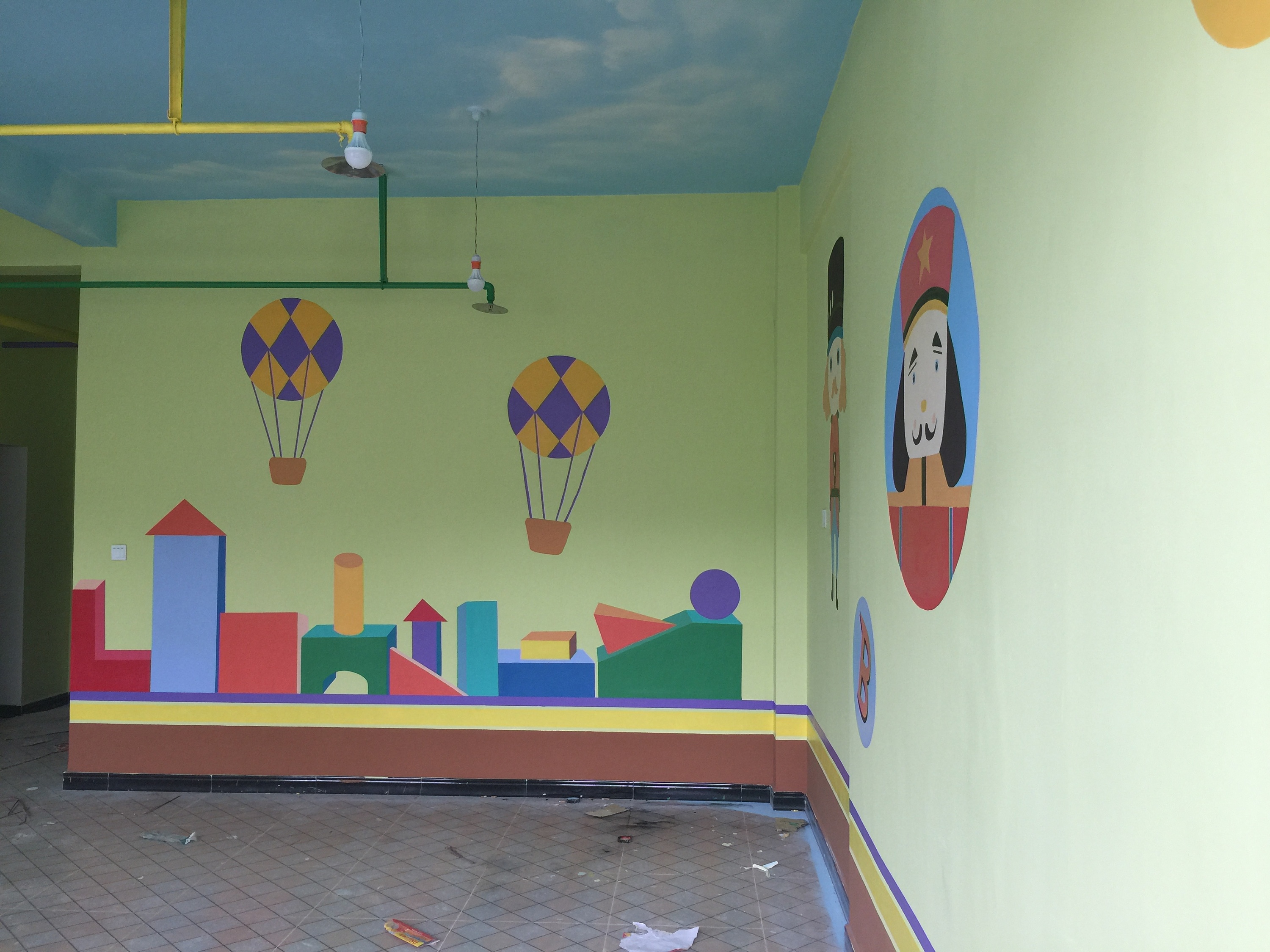 云南昆明幼儿园墙体彩绘手绘墙绘墙画—寻甸金源幼儿园