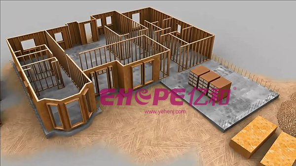 装配式建筑住宅安装三维动画演示 混凝土墙安