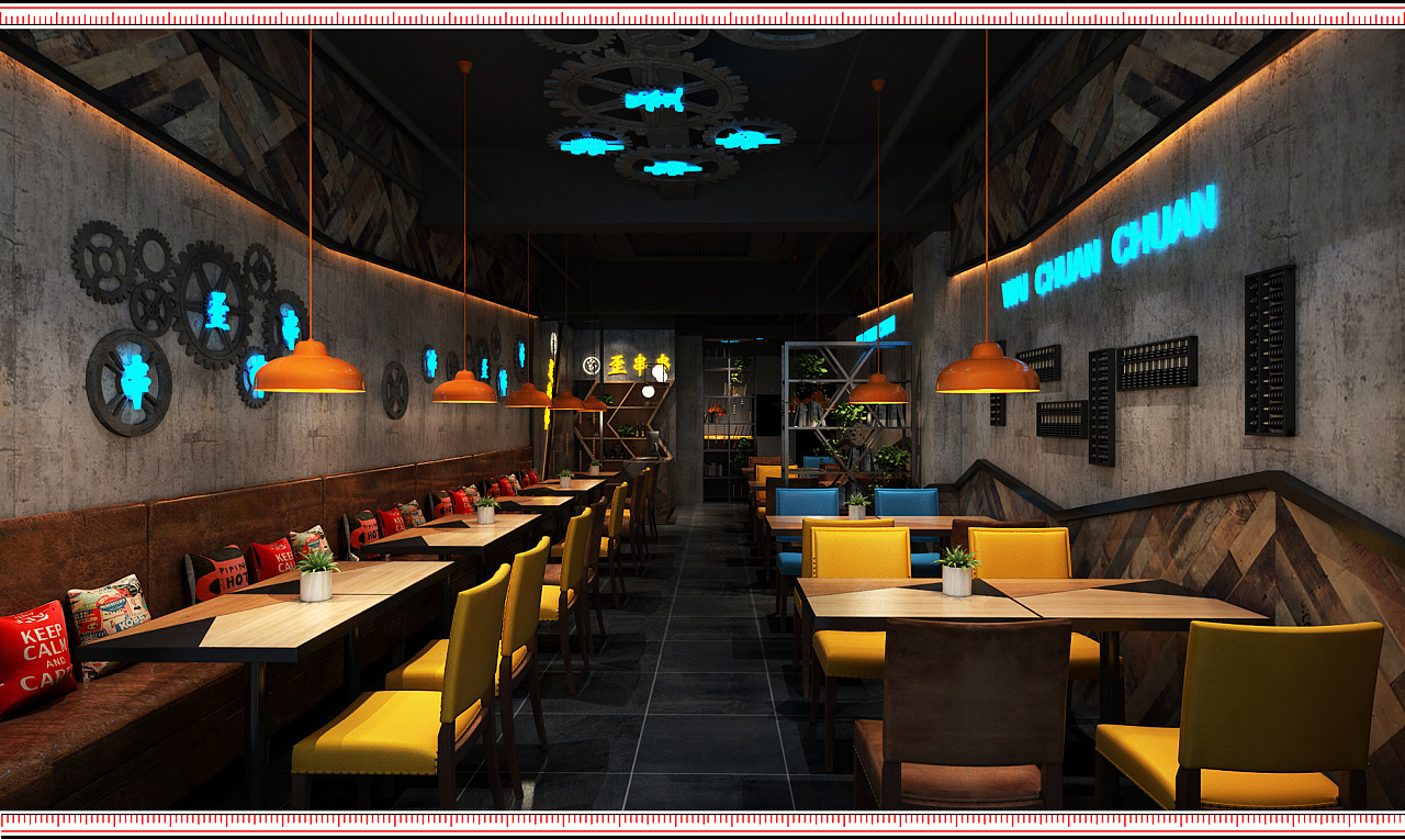 南宁餐厅设计:江南盛天地歪串串餐厅