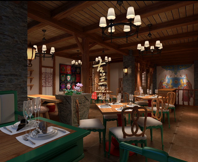 《阿热藏餐》银川主题餐厅装修设计公司,银川