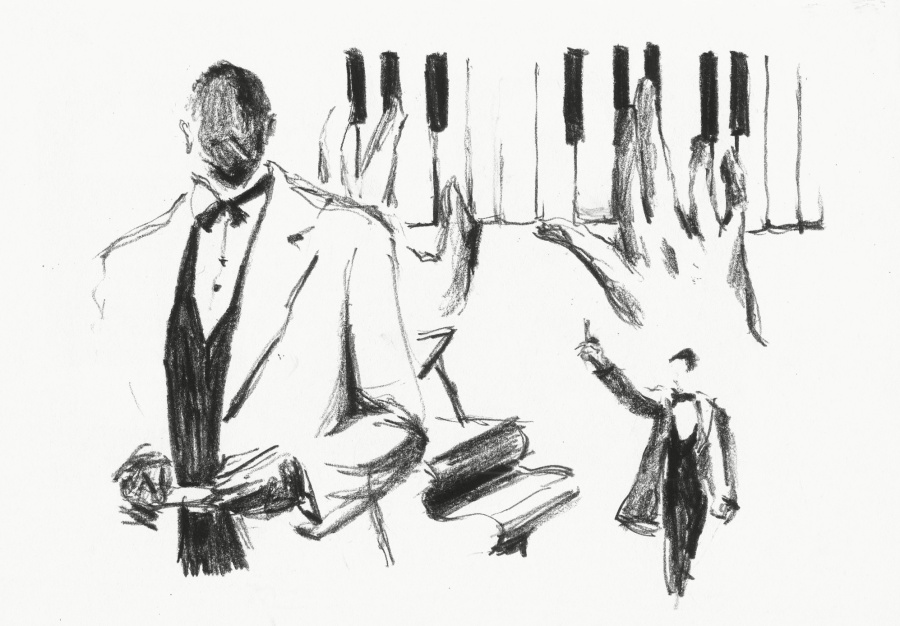 《海上钢琴师》|绘画习作|插画|狐狸狐狸鱼 - 原