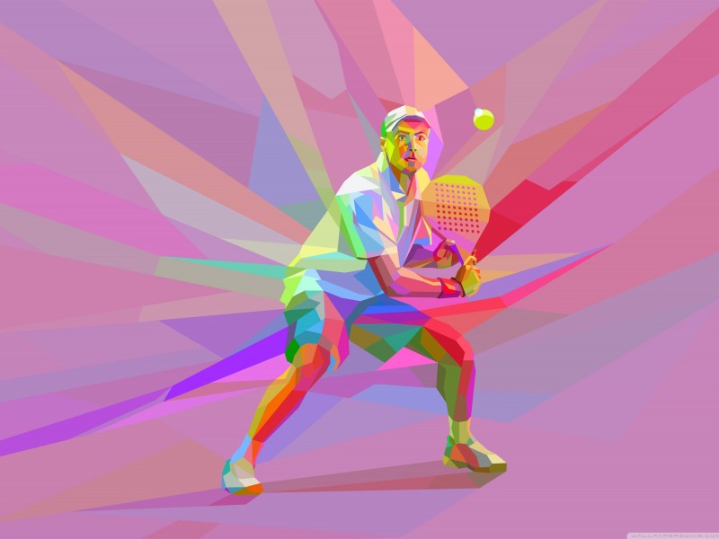 炫彩网球运动|像素画|插画|雪娴 - 原创设计作品