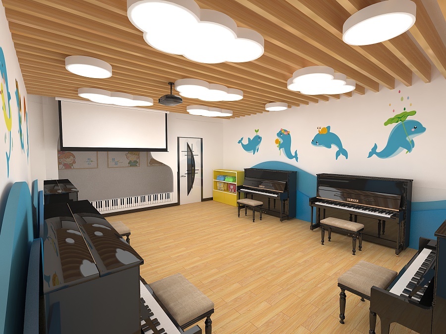 某少儿钢琴培训机构|室内设计|空间|MonkeyCh