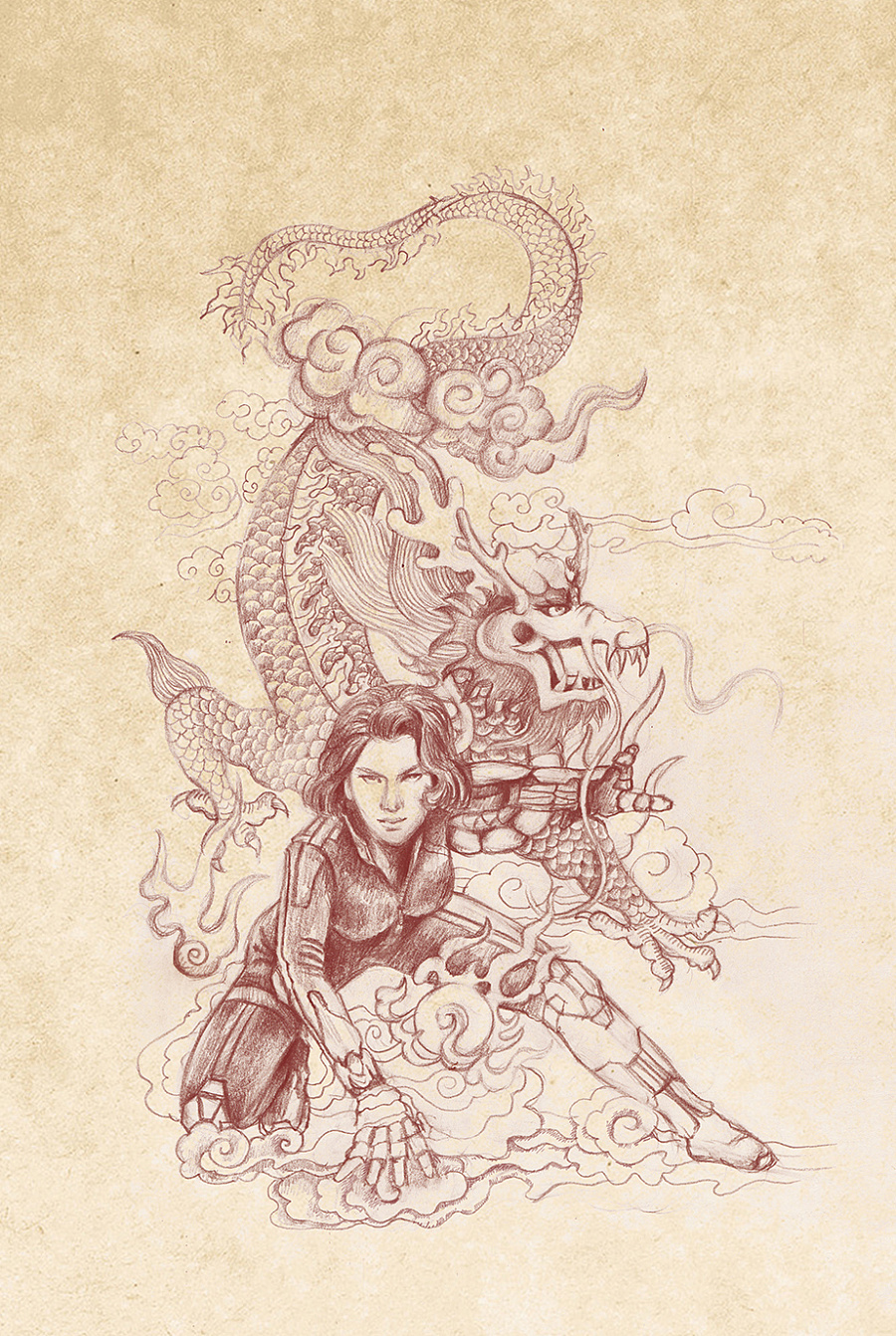 漫威&中国4大神兽|其他绘画|插画|苏小次 - 原创