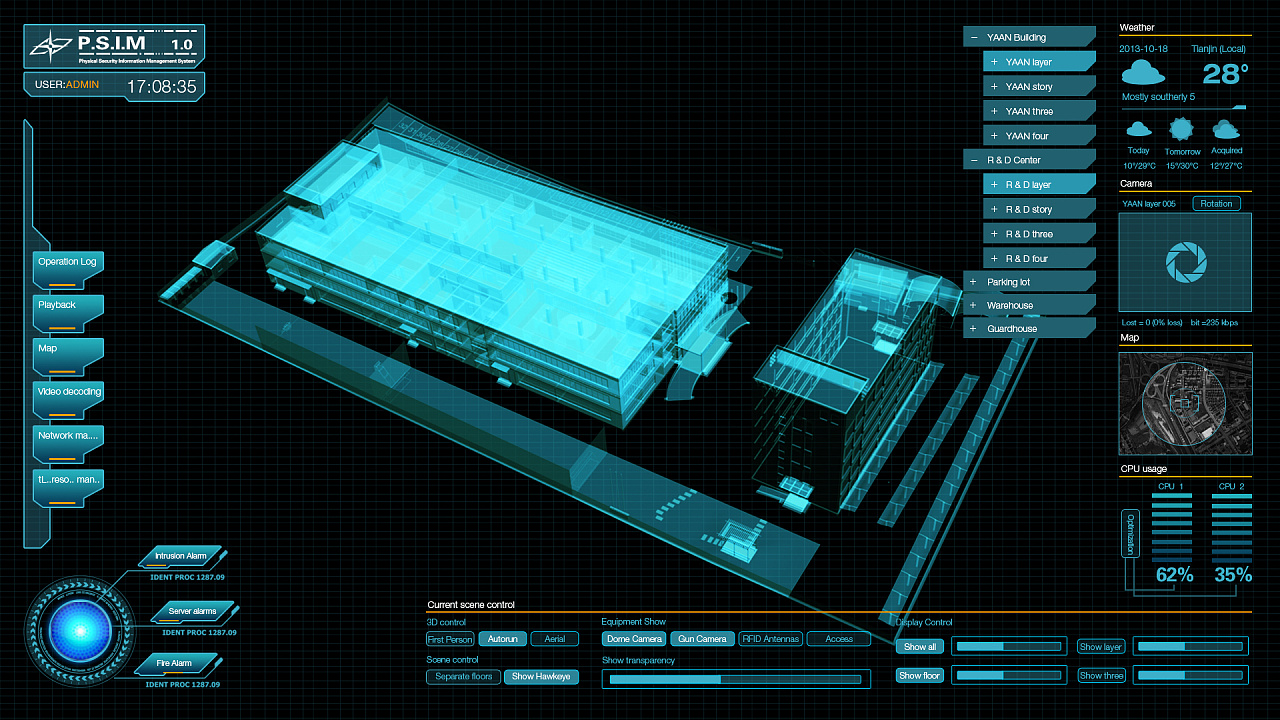 捷智鹰 视频监控平台 采用多点触屏大屏 概念图|UI|交互\/UE|lcl2366 - 原创作品 - 站酷 (ZCOOL)