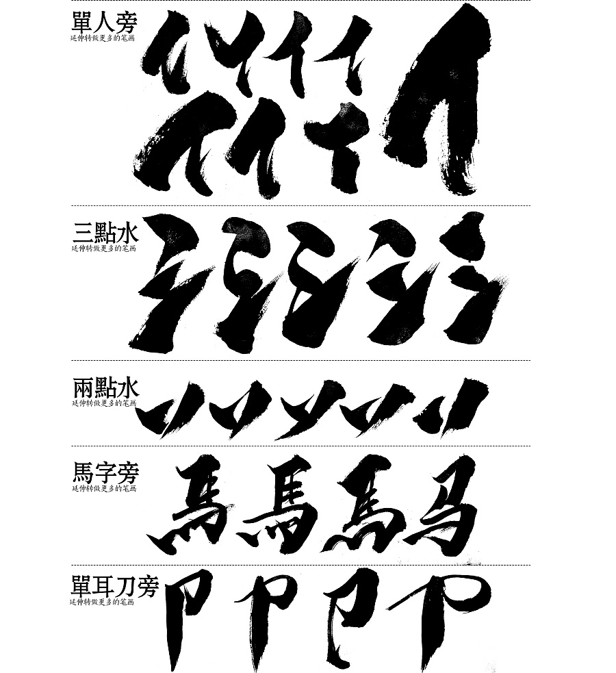 雨泽字造设计笔画分享|字体\/字形|平面|zenyubo