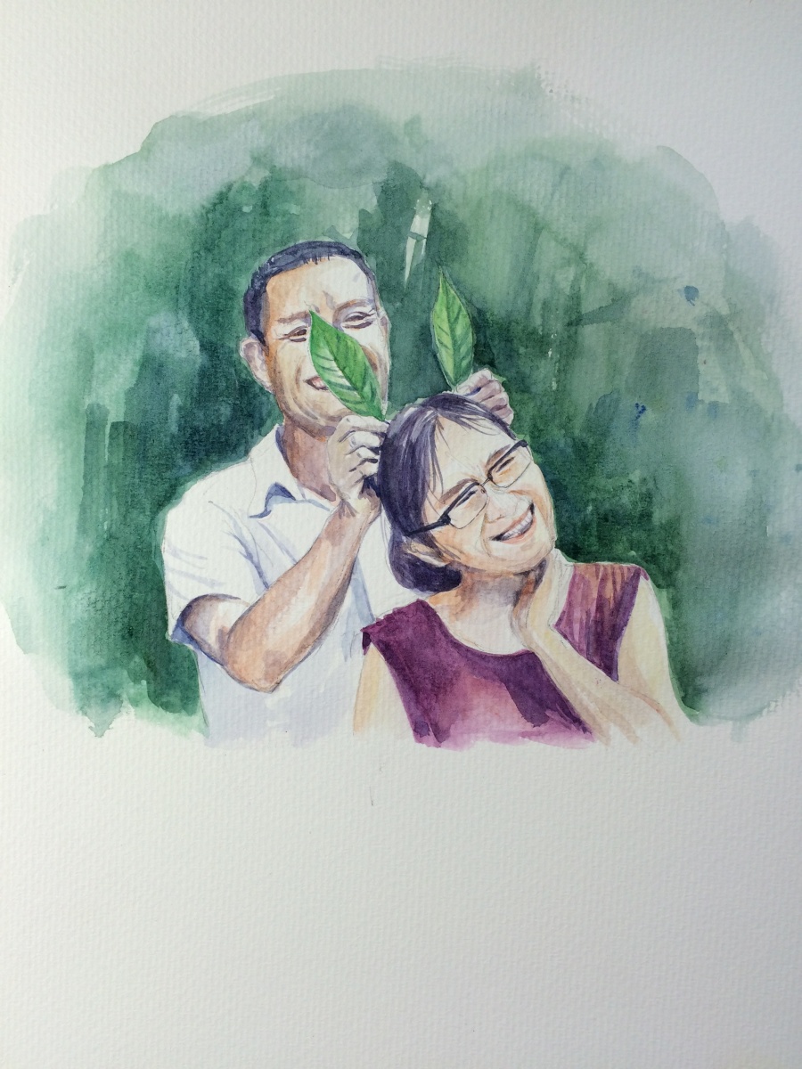 最亲爱的人|绘画习作|插画|言覃星祺 - 原创设计