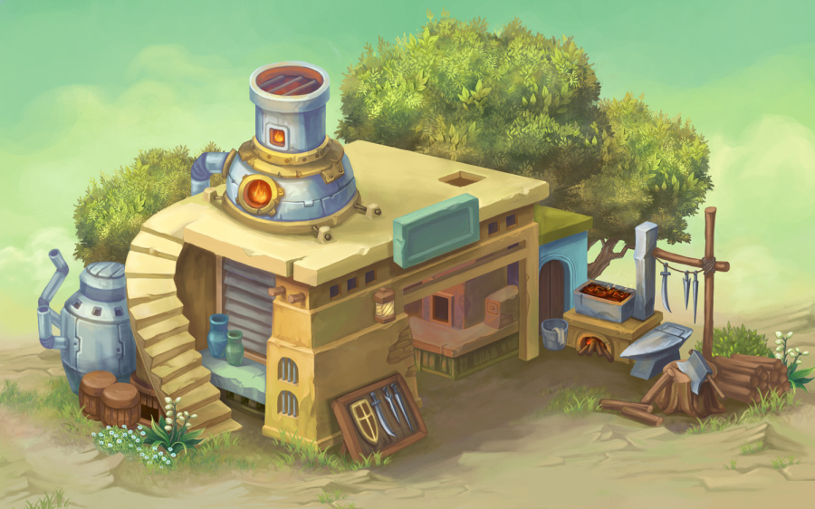 铁匠铺|游戏原画|插画|jody悠悠 - 原创设计作品