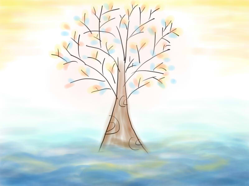 小树|绘画习作|插画|EVE__yaya - 原创设计作品