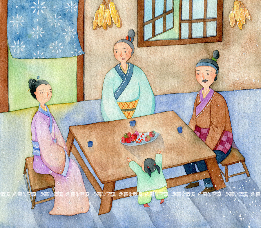 中国传统节日故事绘本-元宵节|儿童插画|插画|木