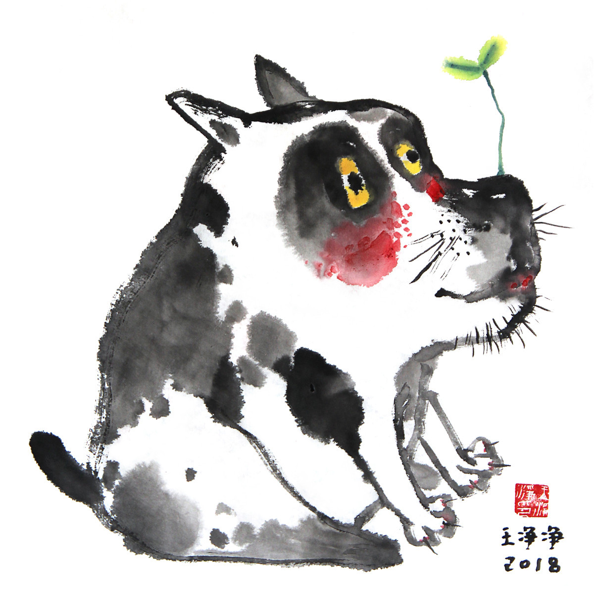 狗年画狗 50多幅水墨狗画+插画狗图