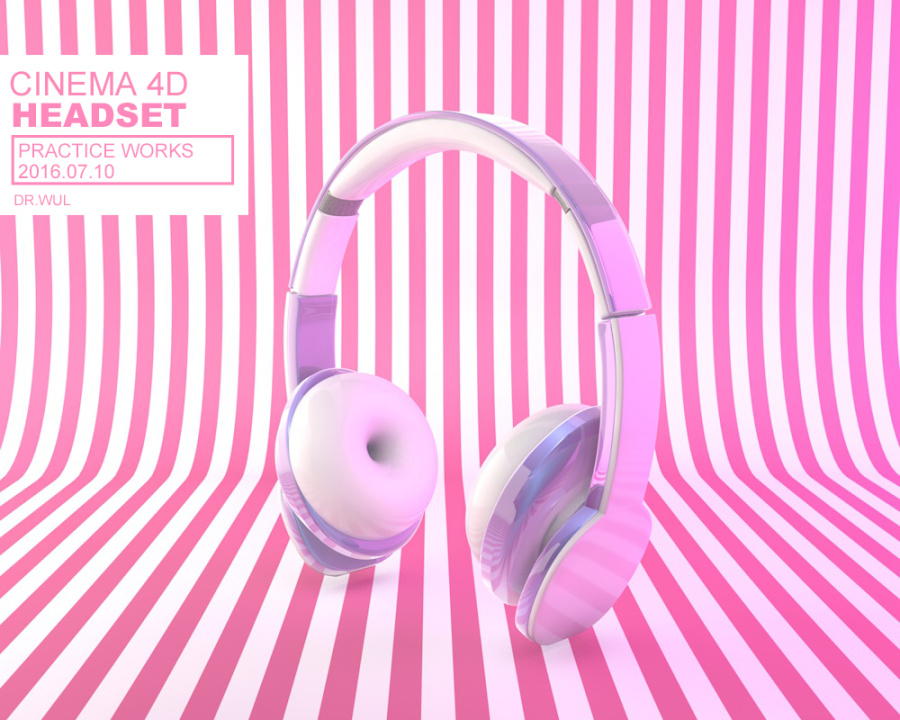 【C4D】耳机|其他三维|三维|巴菲鱼 - 原创设计