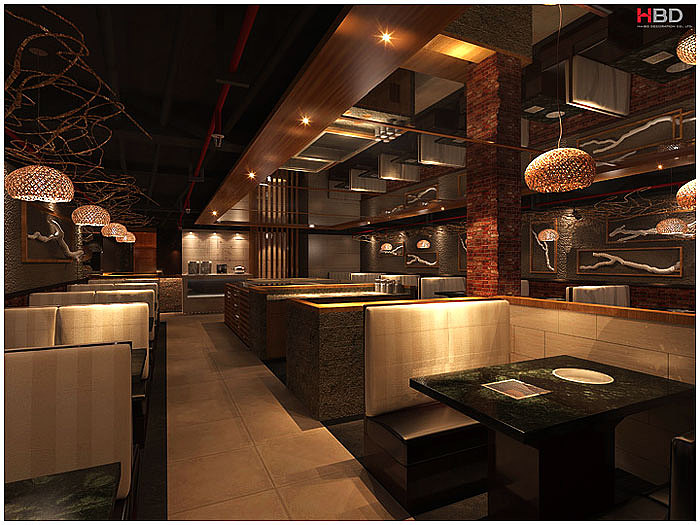 韩式烤肉餐厅设计 广州白云区餐饮设计装修公司 烤肉先生三元里分店