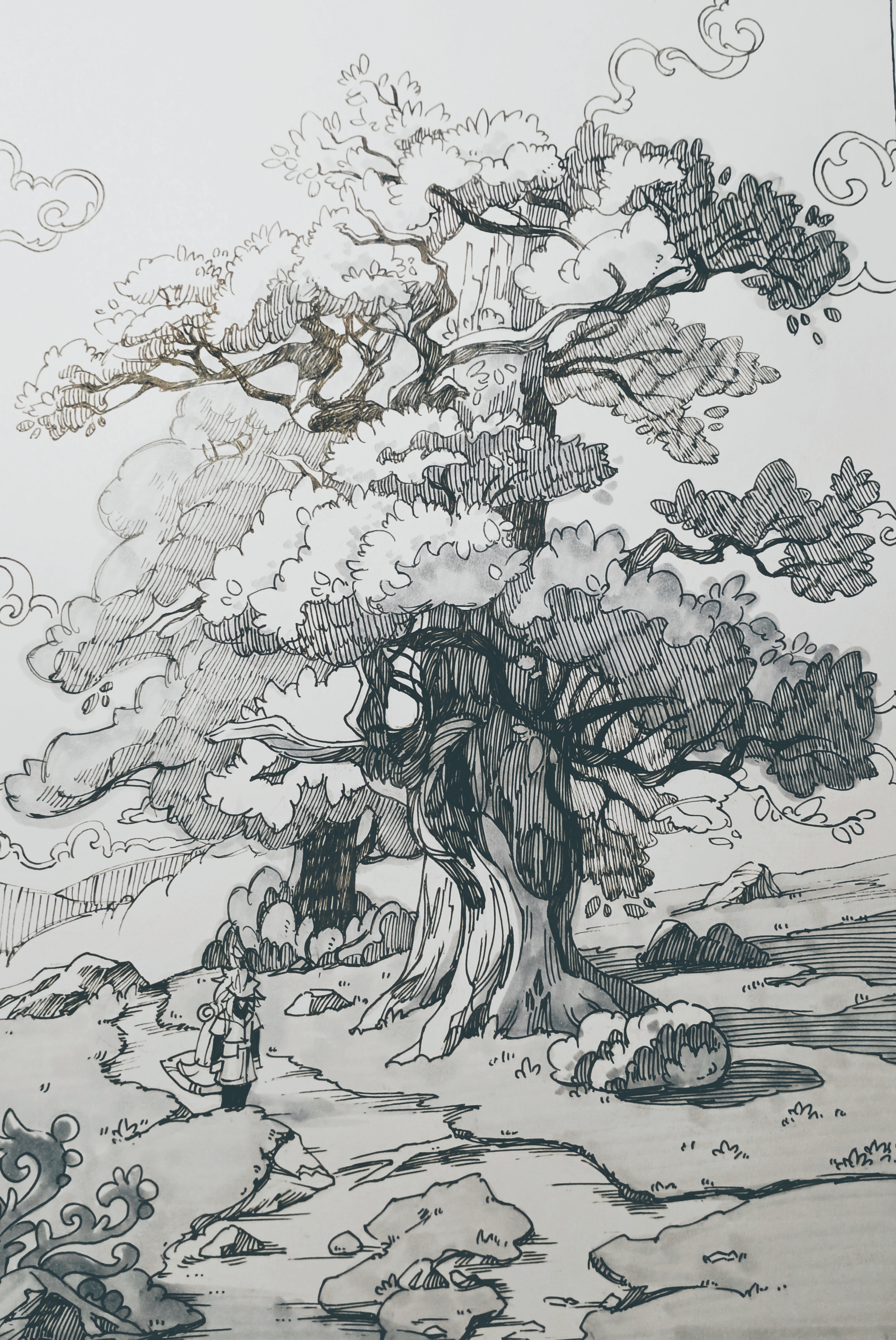 风景临摹 大树|纯艺术|绘画|米多利角落 - 临摹作品