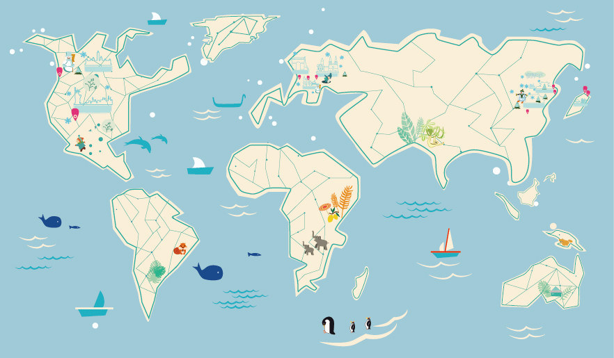 原创设计 世界地图|商业插画|插画|AlisaBBQ - 原
