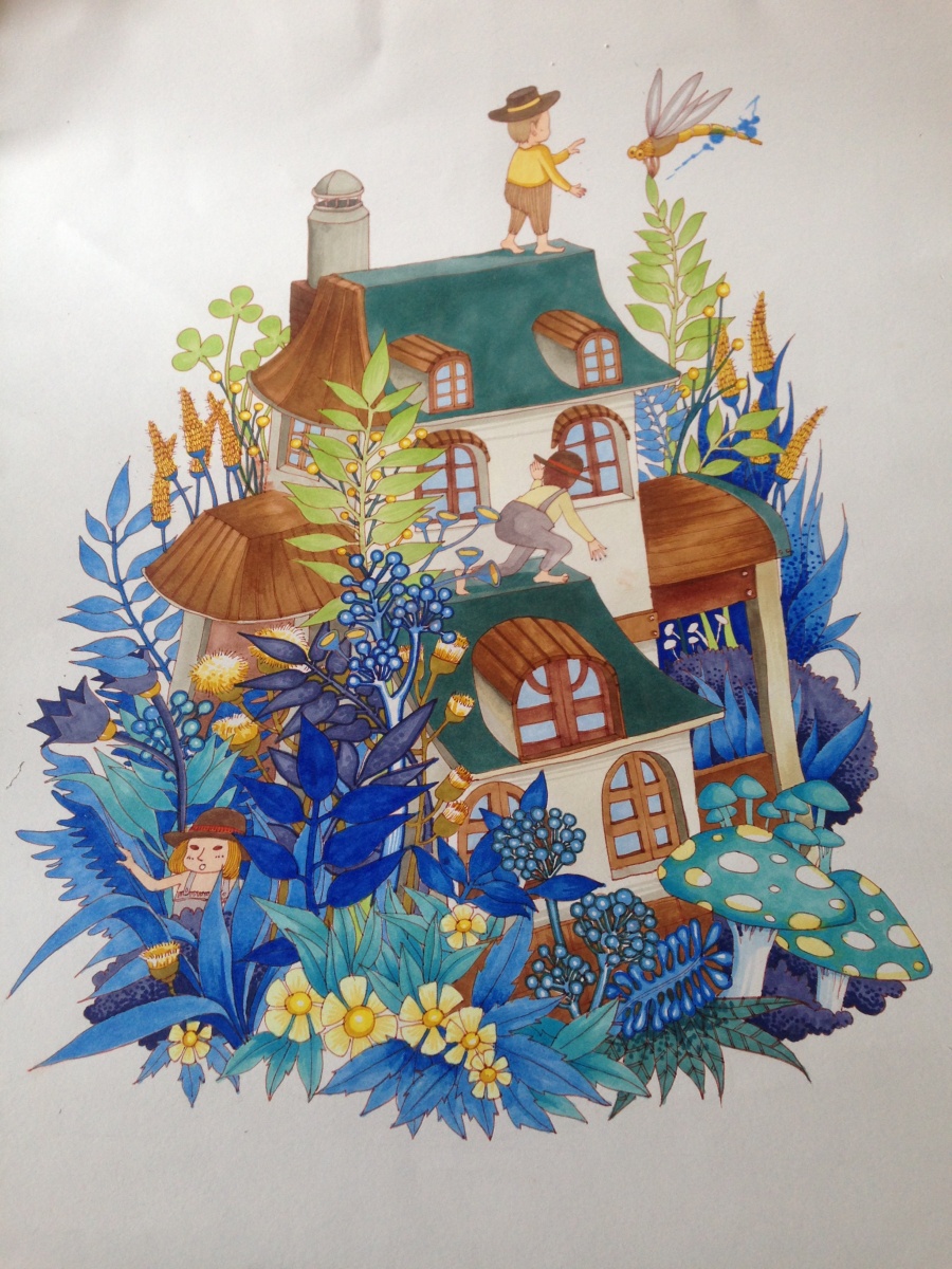 马克笔小稿|儿童插画|插画|啊哈北鼻 - 原创设计