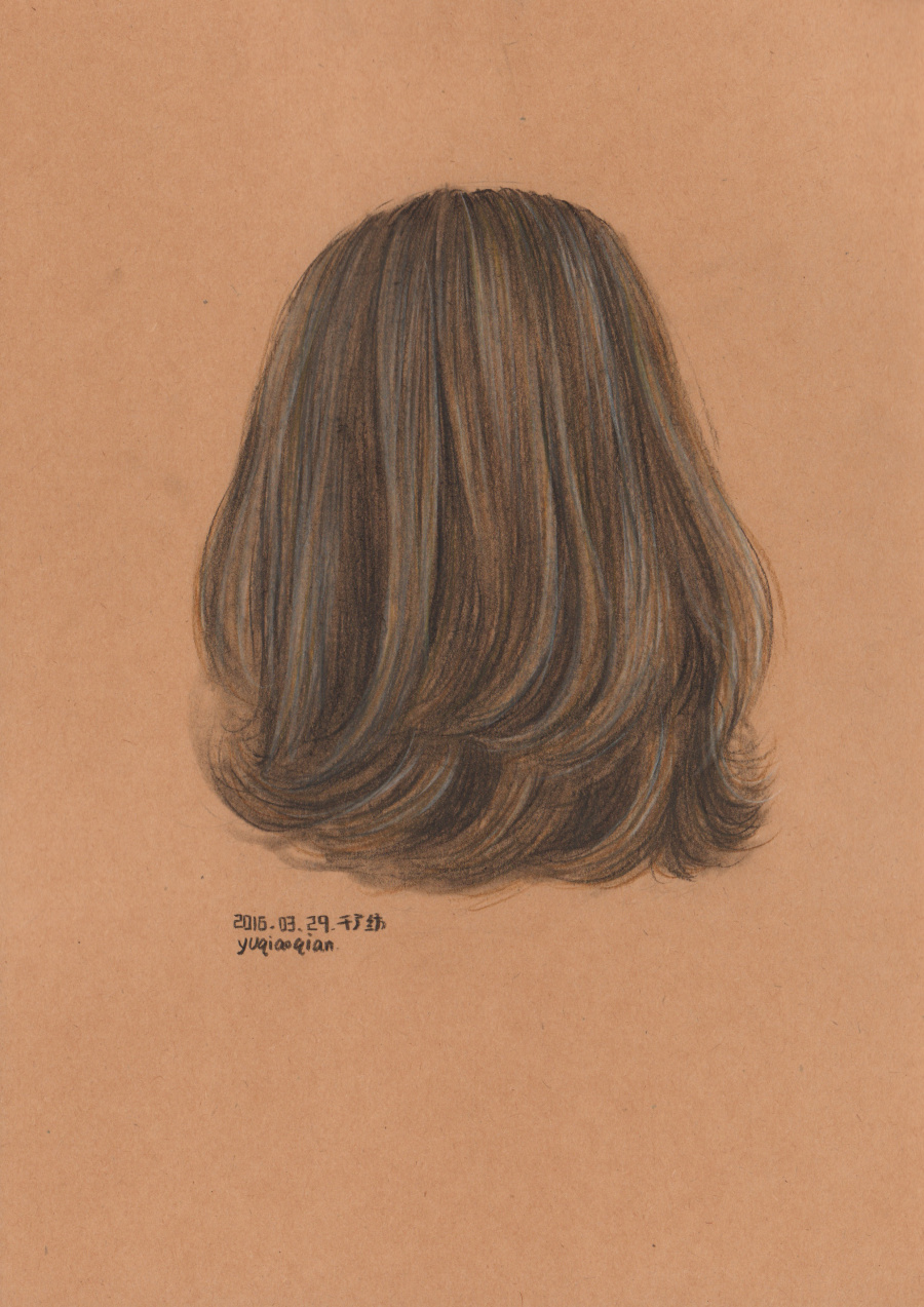 这一年画过的头发。|彩铅|纯艺术|yuqiaoqian - 