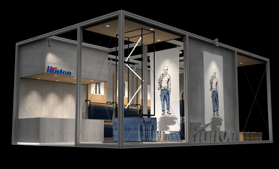 纺织面料展台,牛仔裤展示|展示\/橱窗\/店面设计|