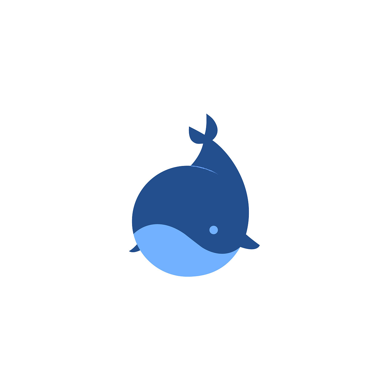 q版鲸鱼logo         