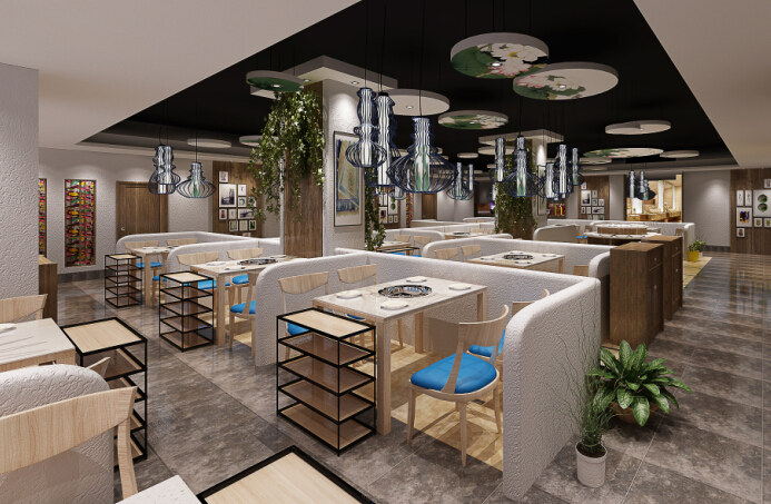 柳州火锅店装修设计公司《彩蝶纷纷火锅店设计