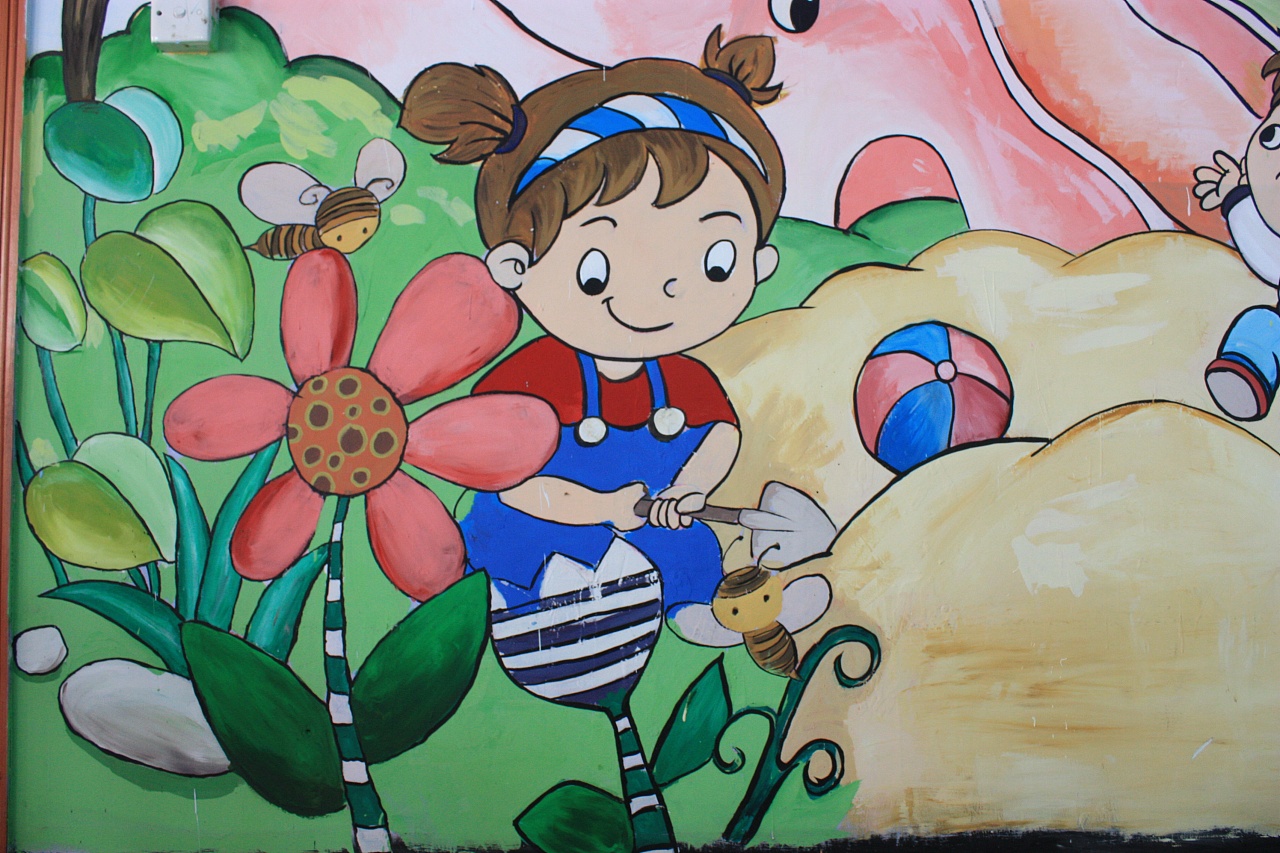 幼儿园墙绘卡通人物 涂鸦墙绘卡通
