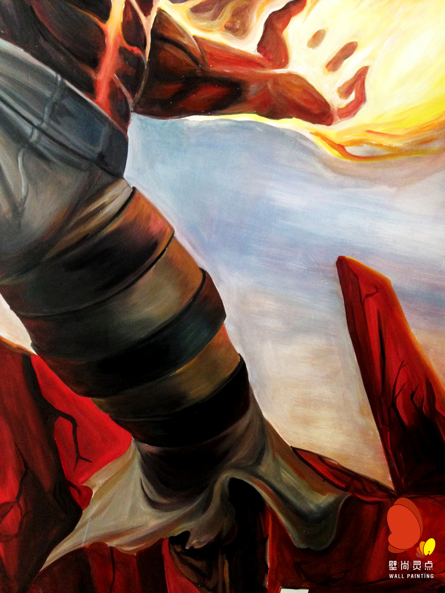 火男---蛮王--网吧壁画|墙绘\/立体画|其他|壁尚灵