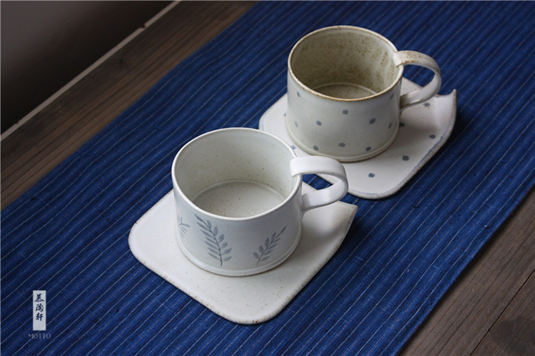 【手握泥板成型】咖啡杯套碟|工艺品设计|手工