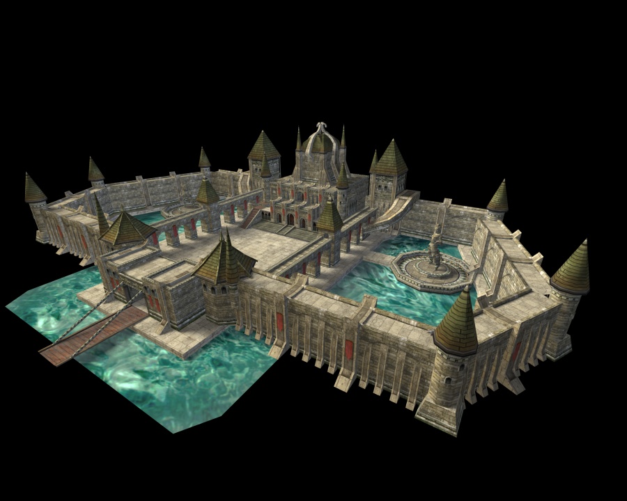 3D游戏场景建模《古堡建筑》|场景|三维|阿白白