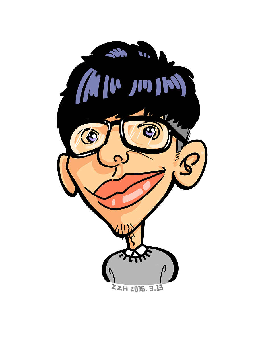 Q版头像设计(练笔)|肖像漫画|动漫|画篮球的灰灰