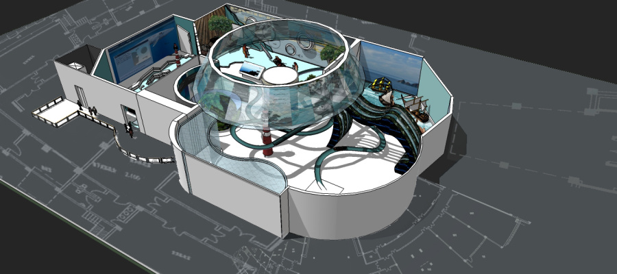海洋概念博物馆|建筑\/空间|三维|阿黄hy - 原创设