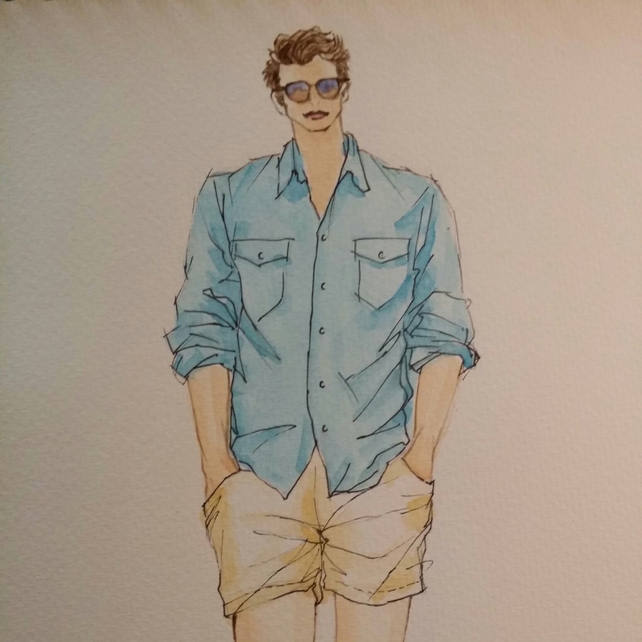 时装插画(2016年男装搭配)|休闲\/流行服饰|服装