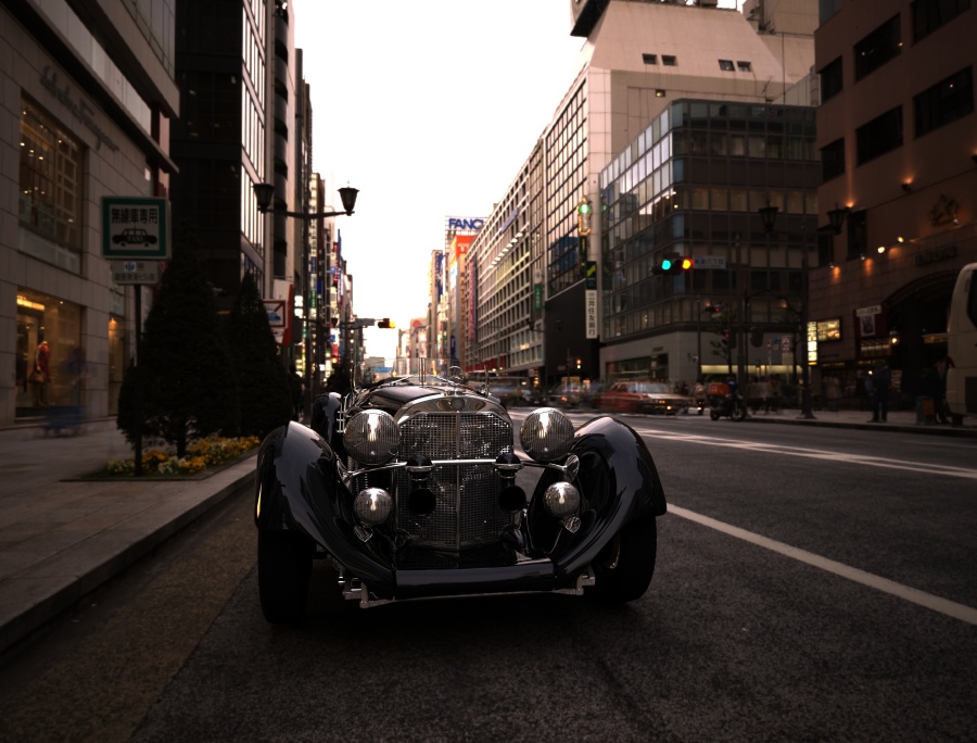 VR渲染器初次渲染:Mercedes Benz SS 1930|机