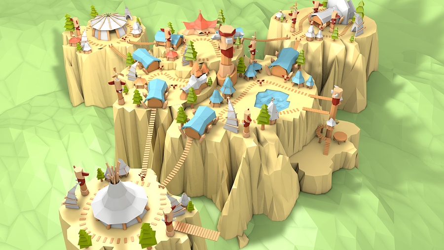 LOW POLY风格 雷霆崖|动画\/影视|三维|awei2015 - 原创设计作品 - 站酷 (ZCOOL)