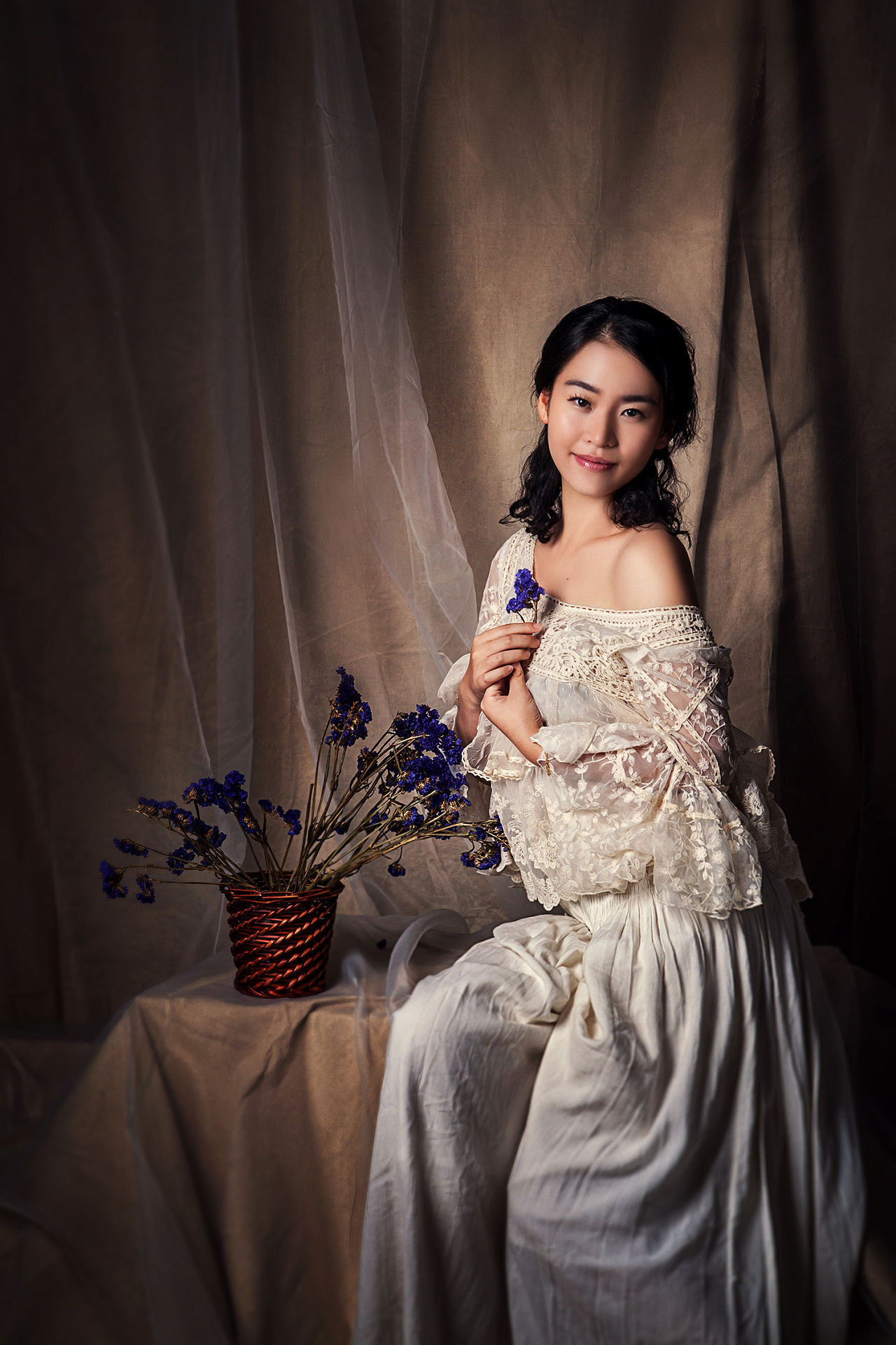 《安静的少女》油画风格修片 调色