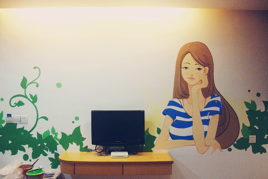 佛山 艺术酒店 少女主题 壁画 手绘画|其他绘画