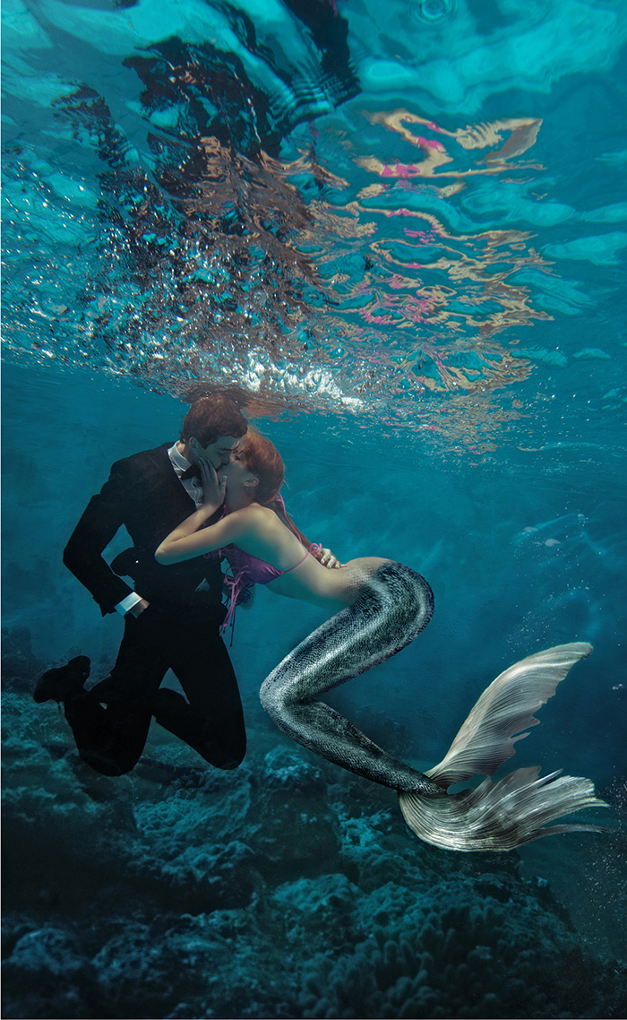 深圳玛莎莉莉水下婚纱照美人鱼系列