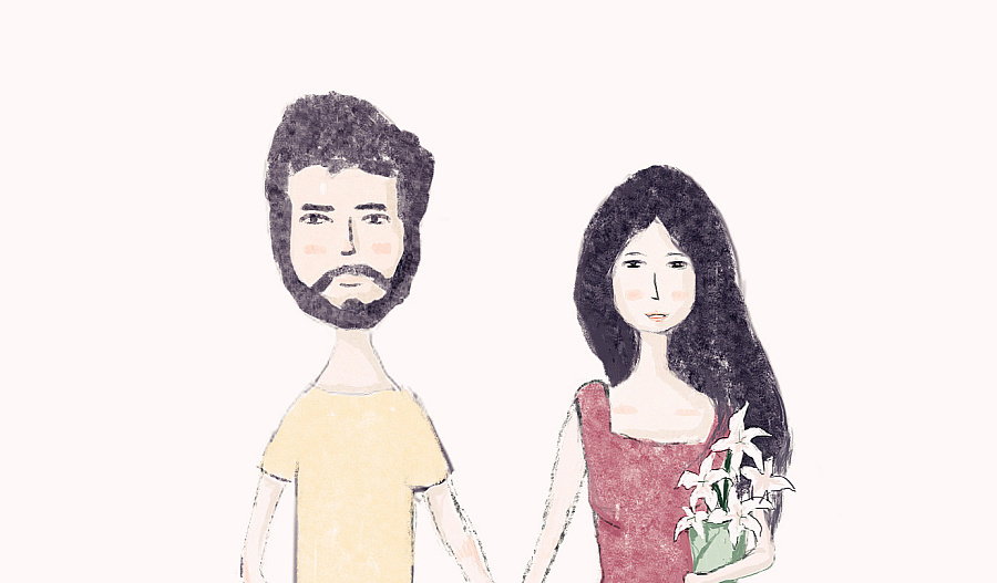 三毛荷西|其他绘画|插画|北鲸镇 - 原创设计作品