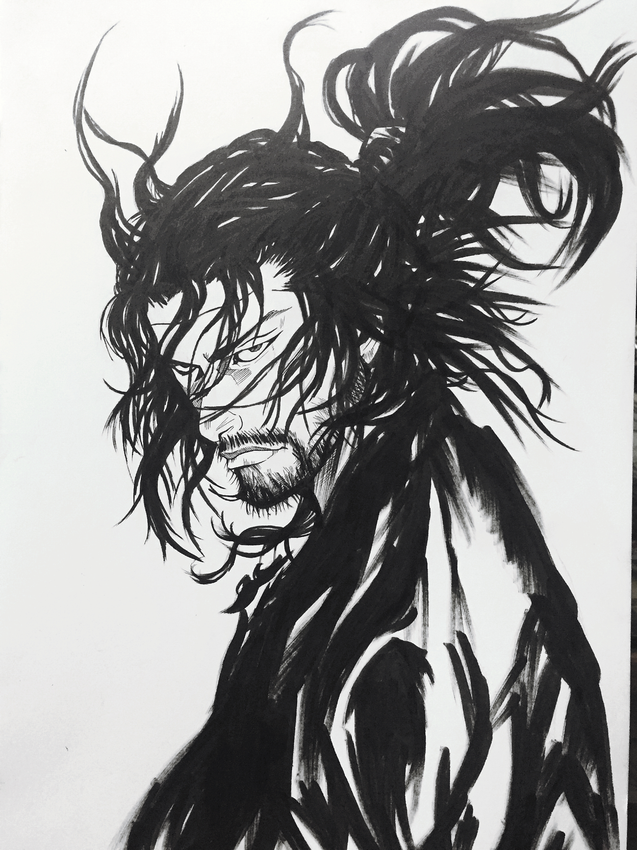 临摹 井上雄彦浪客行 双雄 宫本武藏与佐佐木小次郎|插画|插画习作|以津真天 - 原创作品 - 站酷 (ZCOOL)