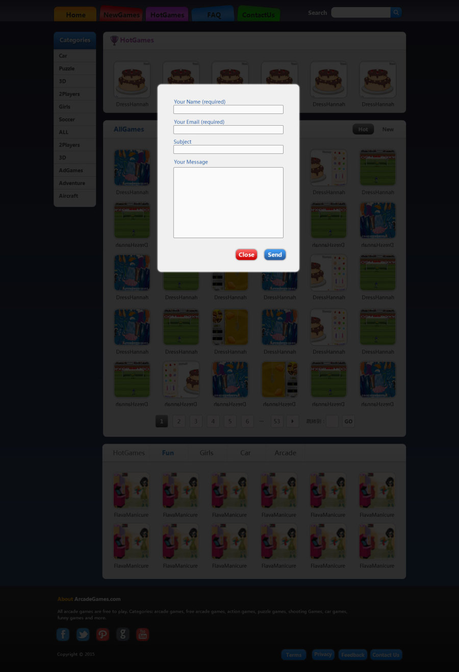 国外小游戏网站设计|游戏\/娱乐|网页|永远的蓝 