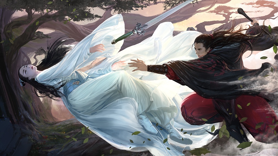 天帝宝库-白鹿原画过程分享|游戏原画|插画|H2