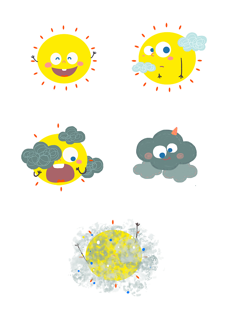 卡通儿童插画天气APP|插画|商业插画|梦寐 - 原